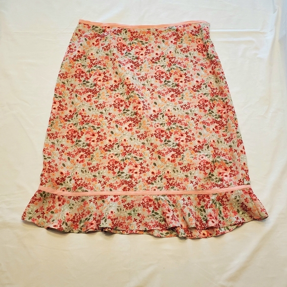 Christopher & Banks Dresses & Skirts - Vtg Christopher & Banks Women’s Size 14 Midi Skirt Flowy Chiffon 90s Cottagecore